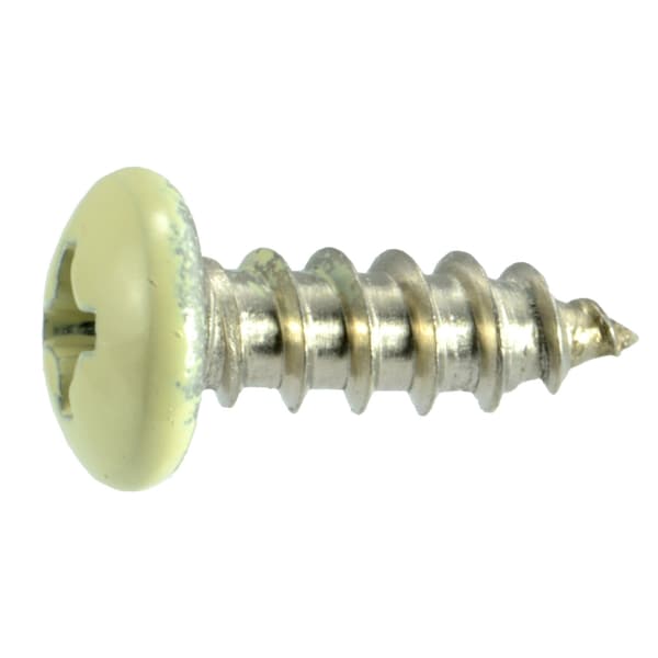 Midwest Fastener Sheet Metal Screw, #8 x 1/2 in, Painted 18-8 Stainless Steel Pan Head Phillips Drive, 20 PK 71001 - main